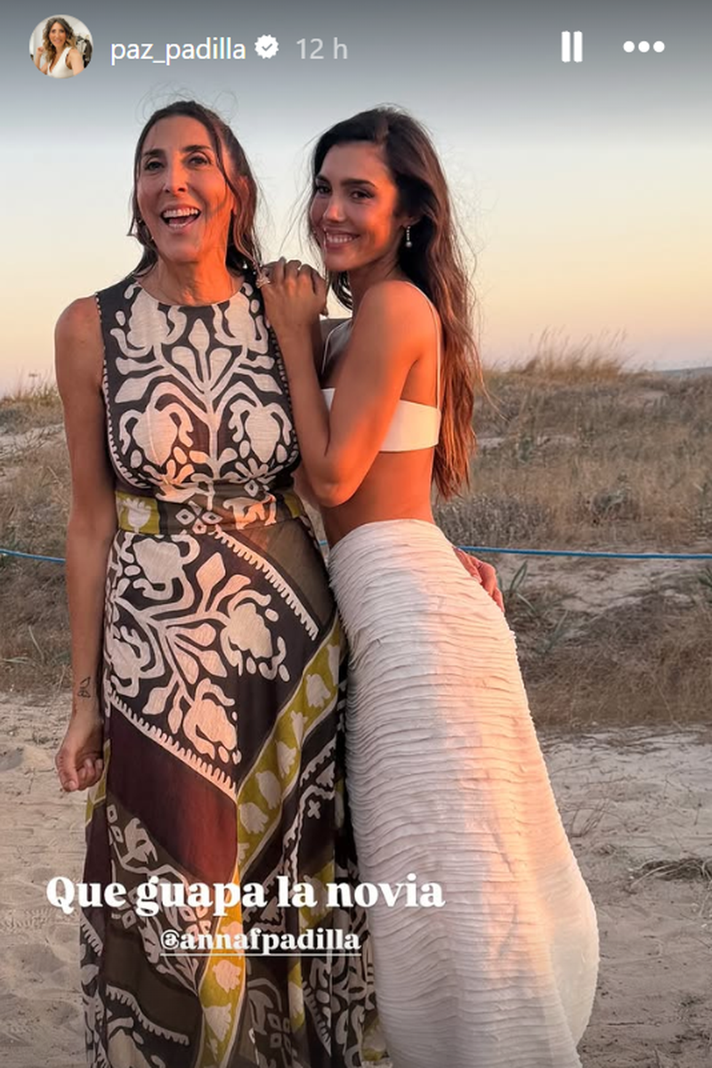 Paz Padilla en la preboda de su hija