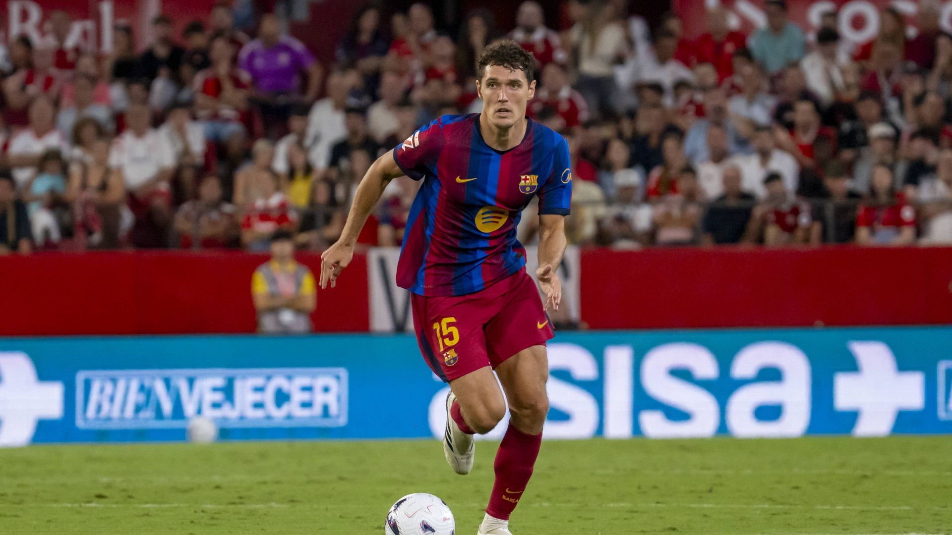 Andreas Christensen, durante el Sevilla-Barça Andreas Christensen, durante el Sevilla-Barça