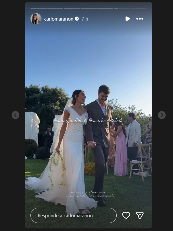El primer vestido de Anna Ferrer / Redes sociales