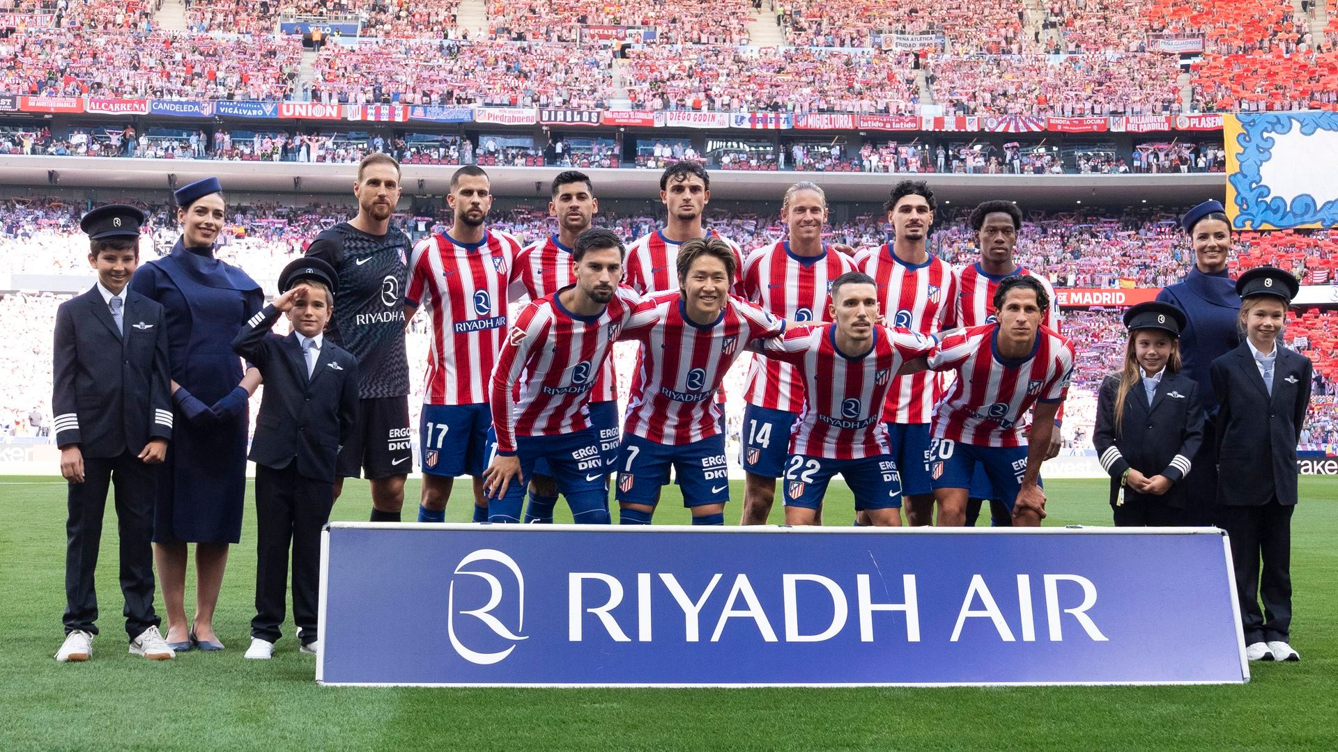 Once del Atlético ante el Real Madrid. Once del Atlético ante el Real Madrid.