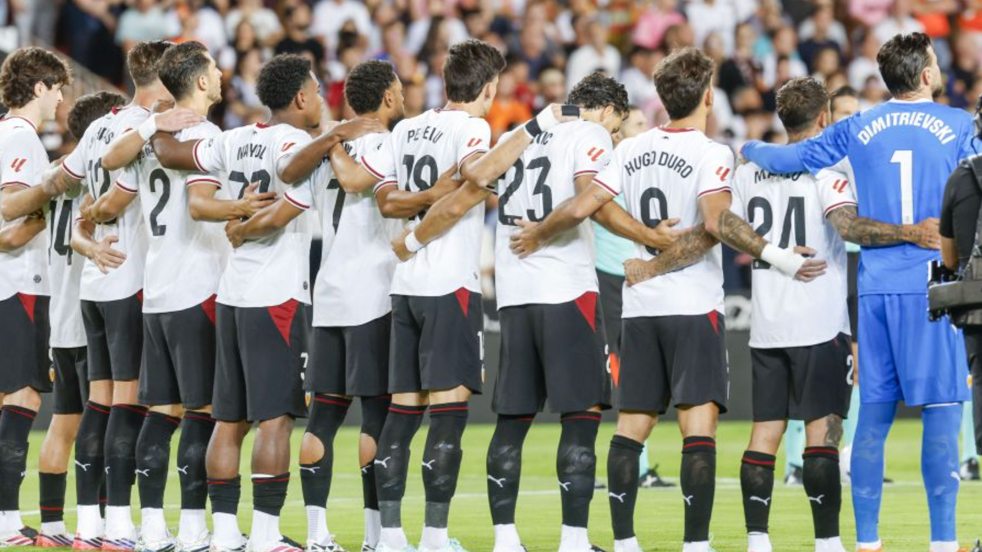Once titular del Valencia CF en Mestalla Once titular del Valencia CF en Mestalla