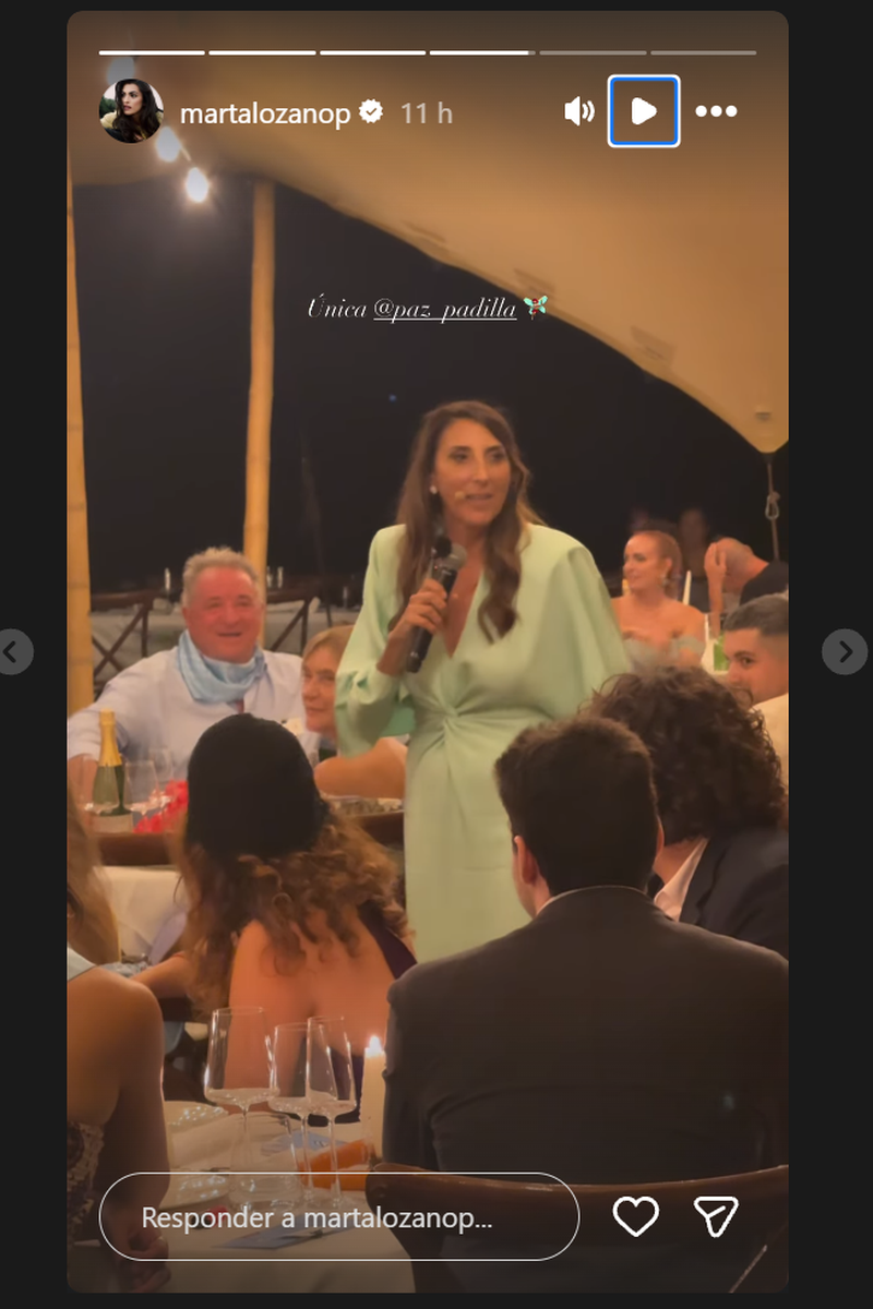 Paz Padilla pronunciando su discurso