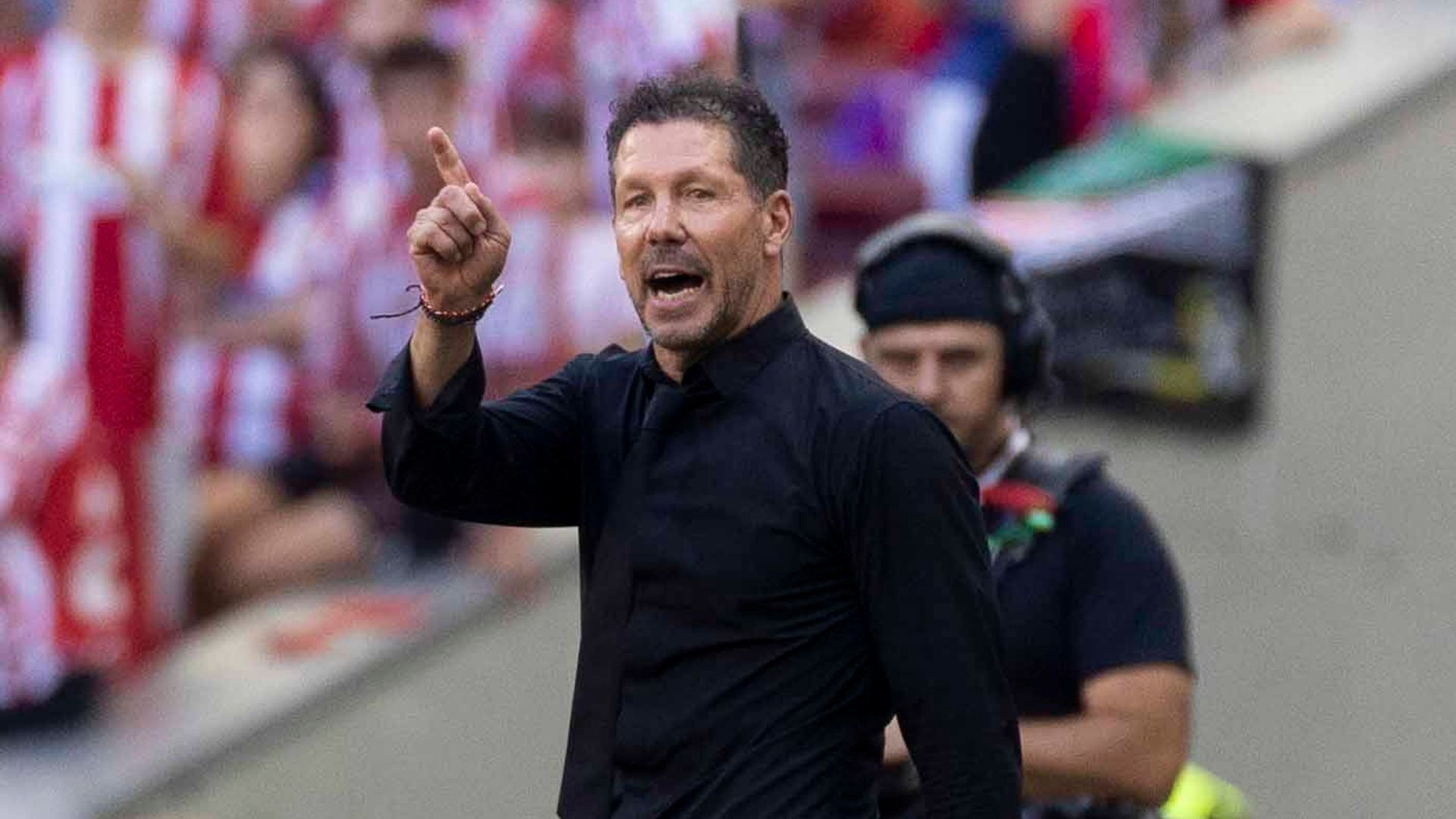 Simeone, durante el Atlético - Real Madrid. Simeone, durante el Atlético - Real Madrid.