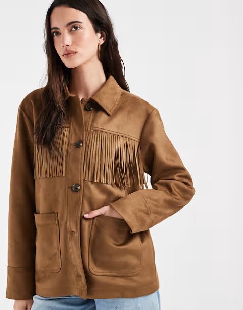 Chaqueta de ante con flecos