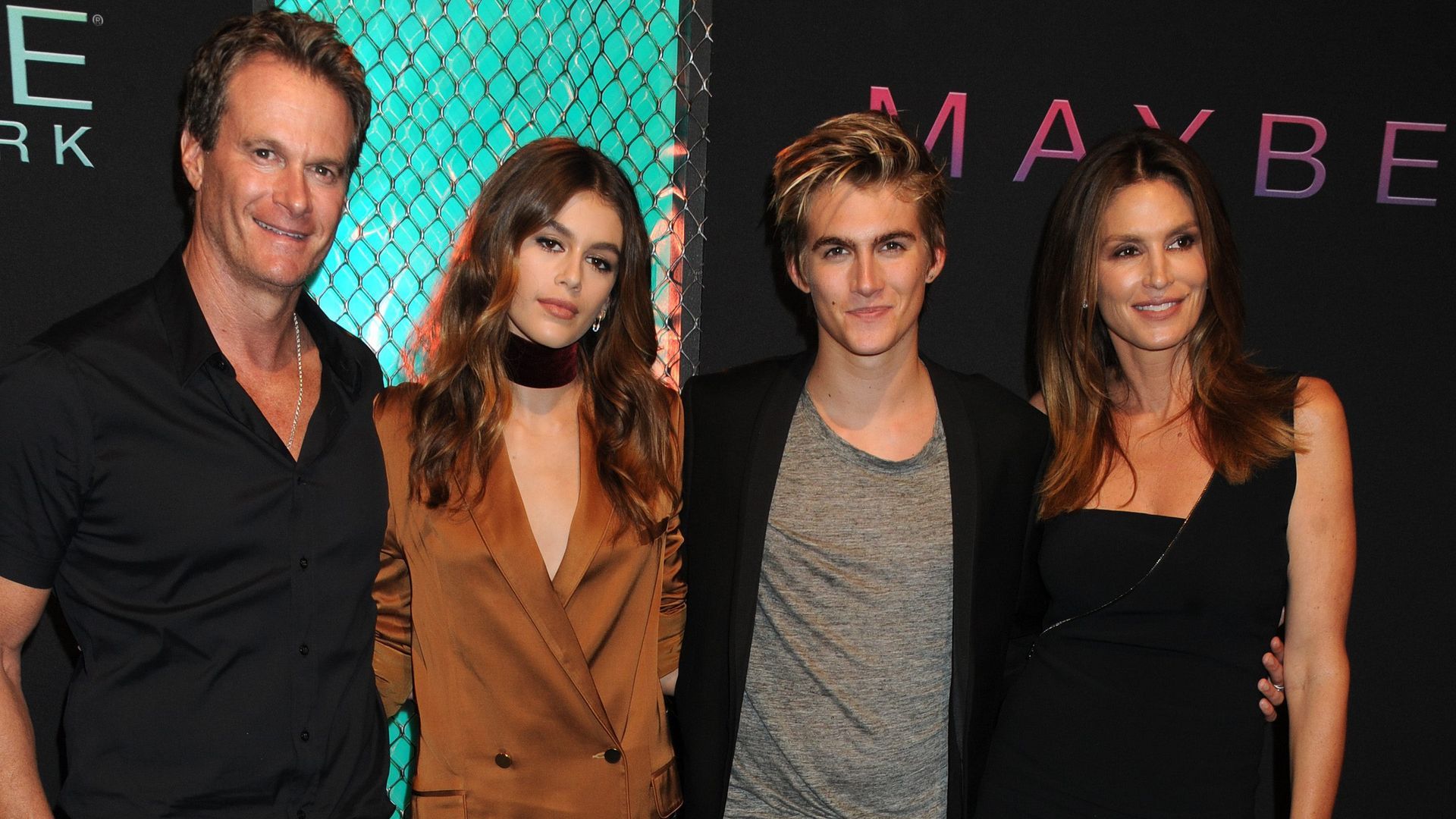El empresario Rande Gerber, Kaia Gerber, Presley Gerber y Cindy Crawford