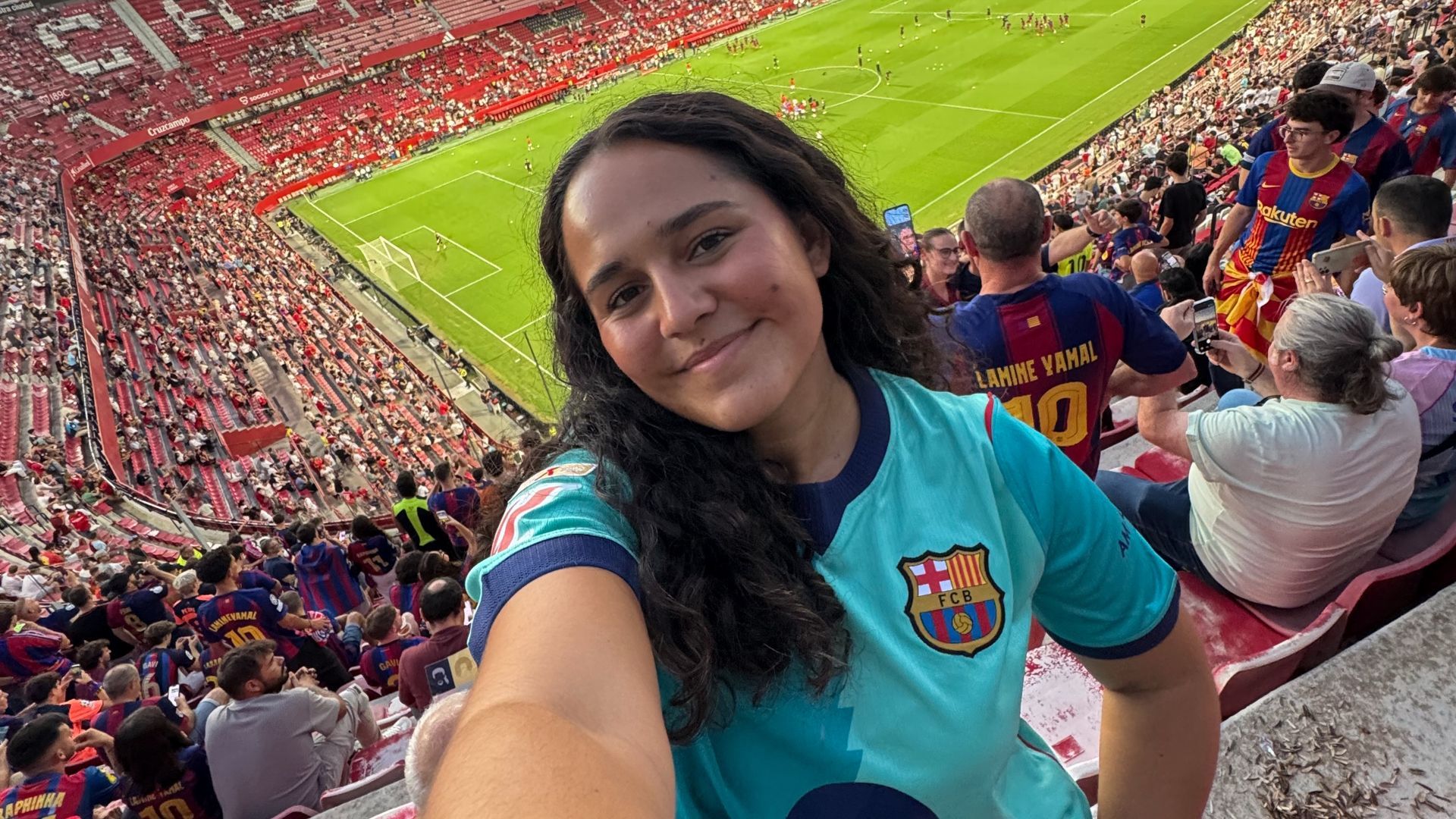 Isora Rodríguez, en el Sánchez-Pizjuán