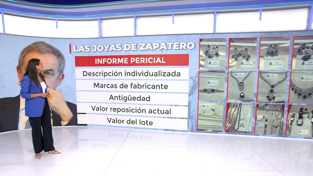 La documentación que pide el juez a Zapatero sobre sus joyas: desde dónde se fabricaron a su antigüedad y valor