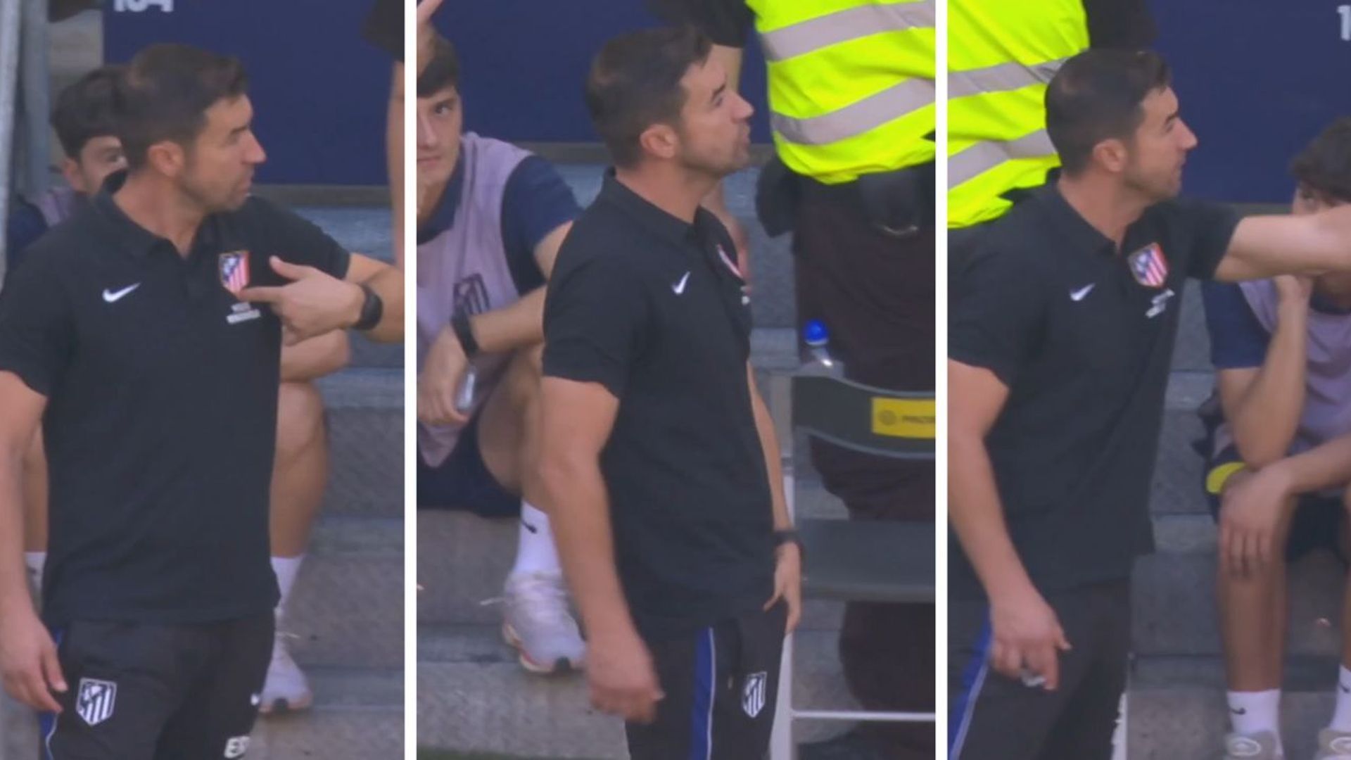 Los gestos de Gabi desde el banquillo del Atlético de Madrid en el derbi Los gestos de Gabi desde el banquillo del Atlético de Madrid en el derbi