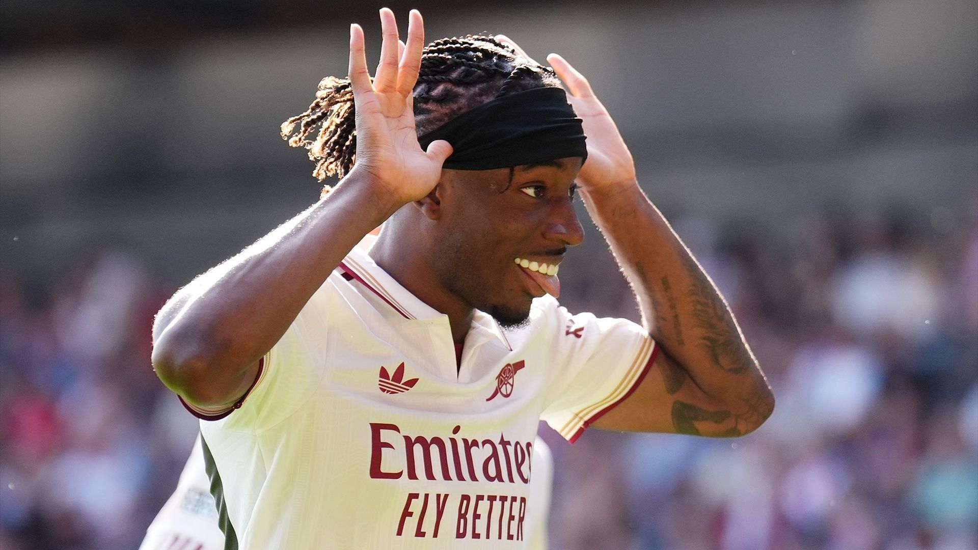 Noni Madueke celebra un gol con el Arsenal Noni Madueke celebra un gol con el Arsenal