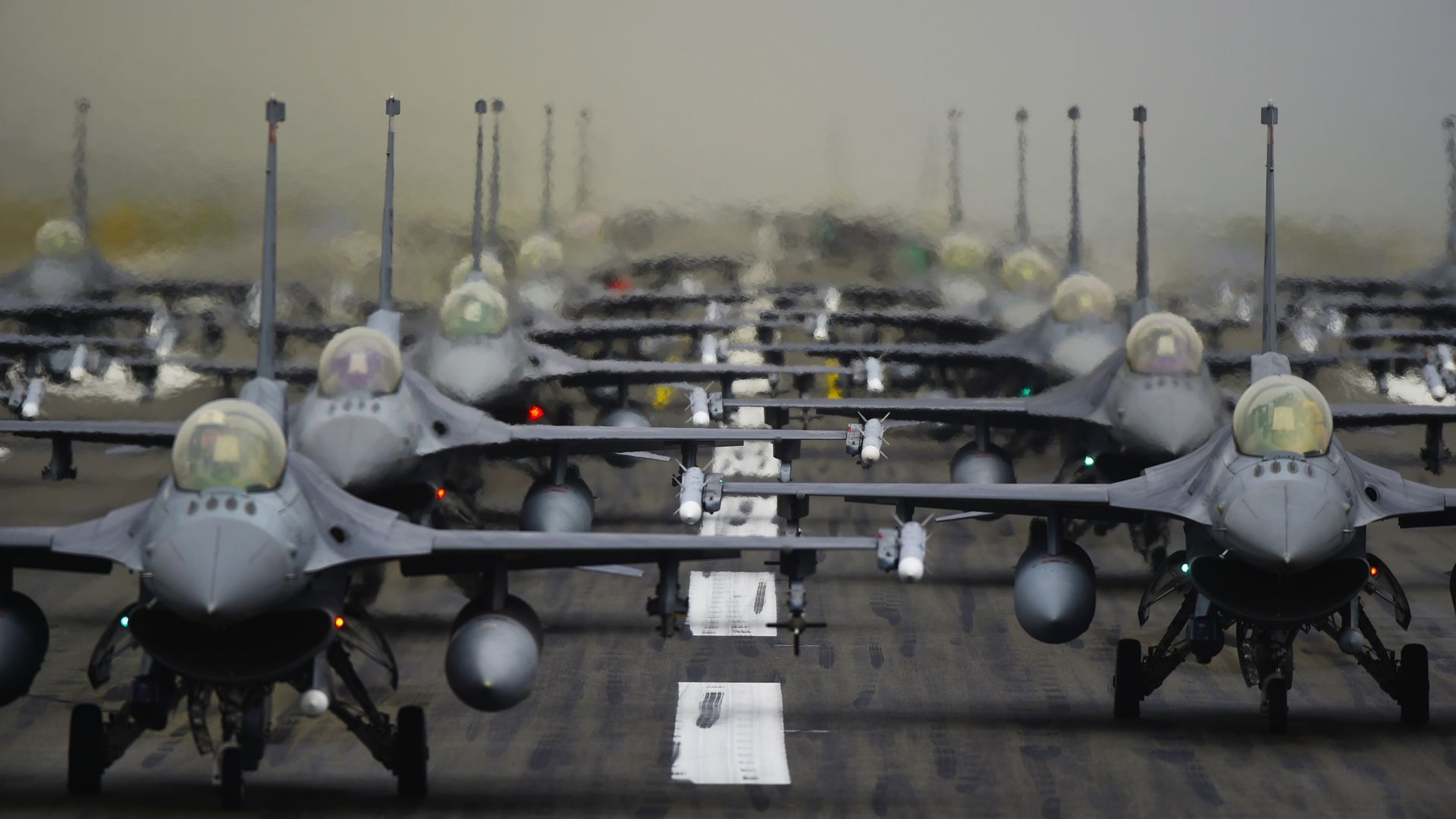Aviones F16 en la base de Spangdahlem Aviones F16 en la base de Spangdahlem