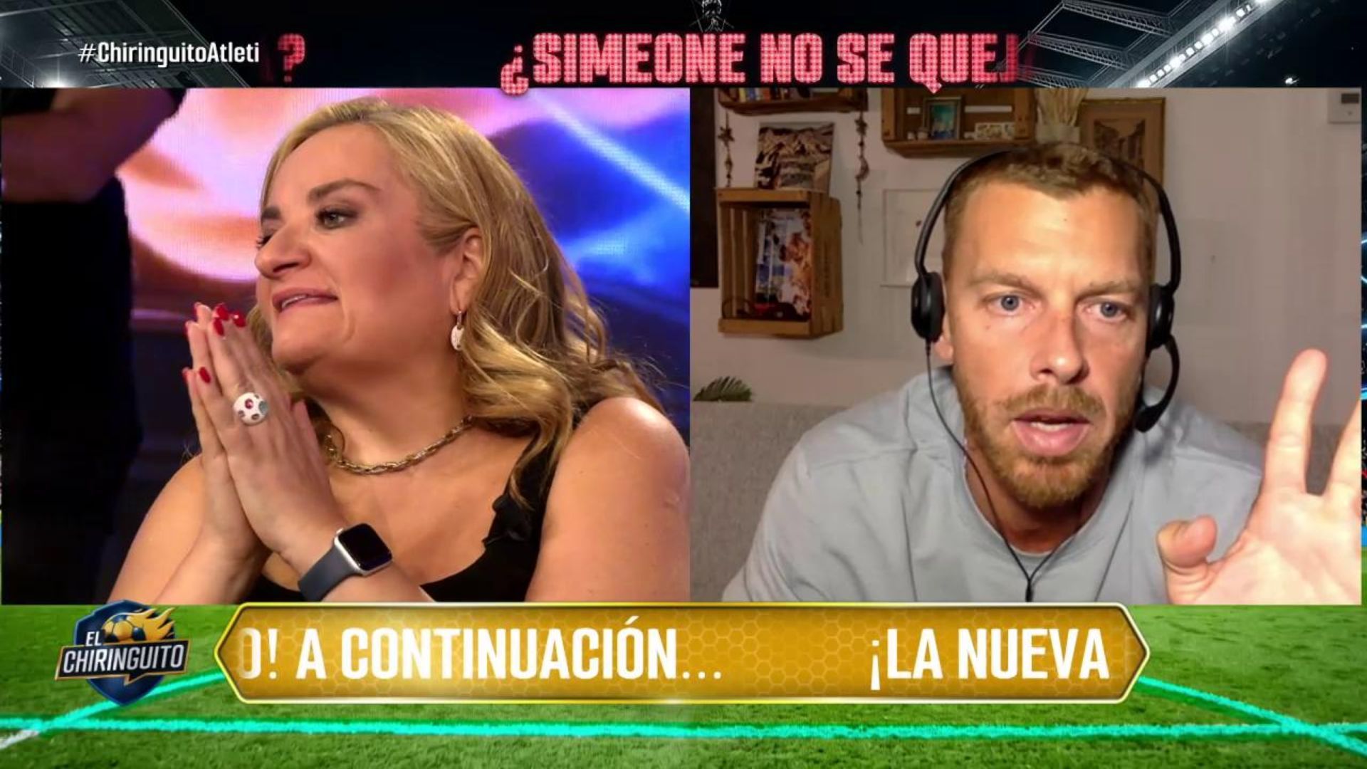 Carmen Colino y Jota Jordi en El Chiringuito
