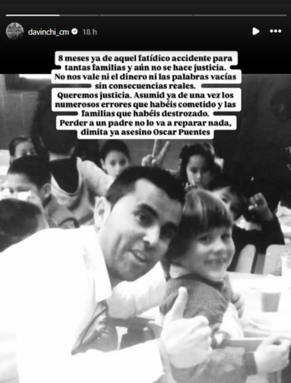 ‘Davinchi’, futbolista del Getafe, carga contra Óscar Puente en el recuerdo del accidente de Adamuz y la muerte de su padre: “Dimita ya, asesino”