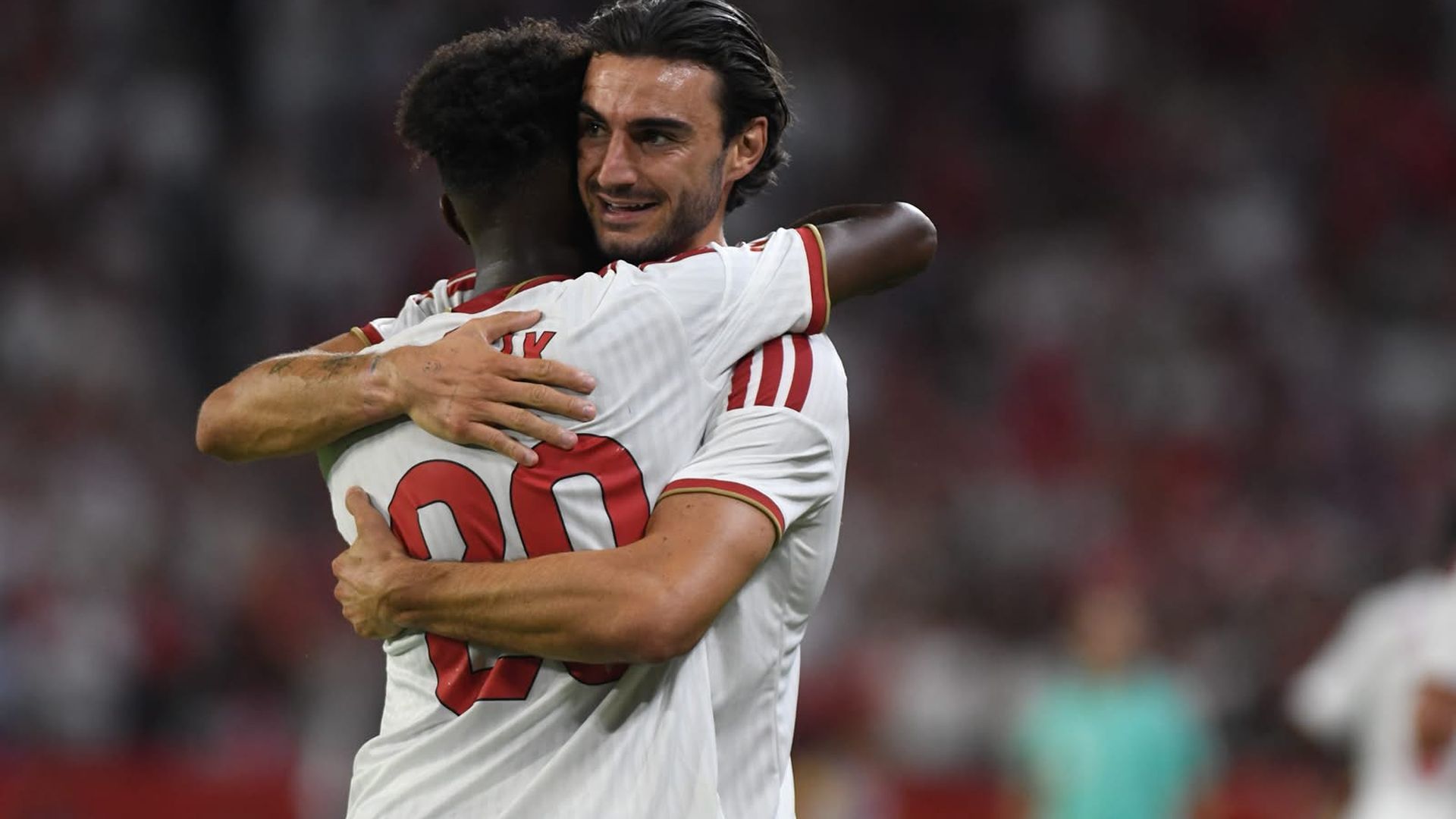Juan Iglesias y Félix, en el Sevilla - Barça