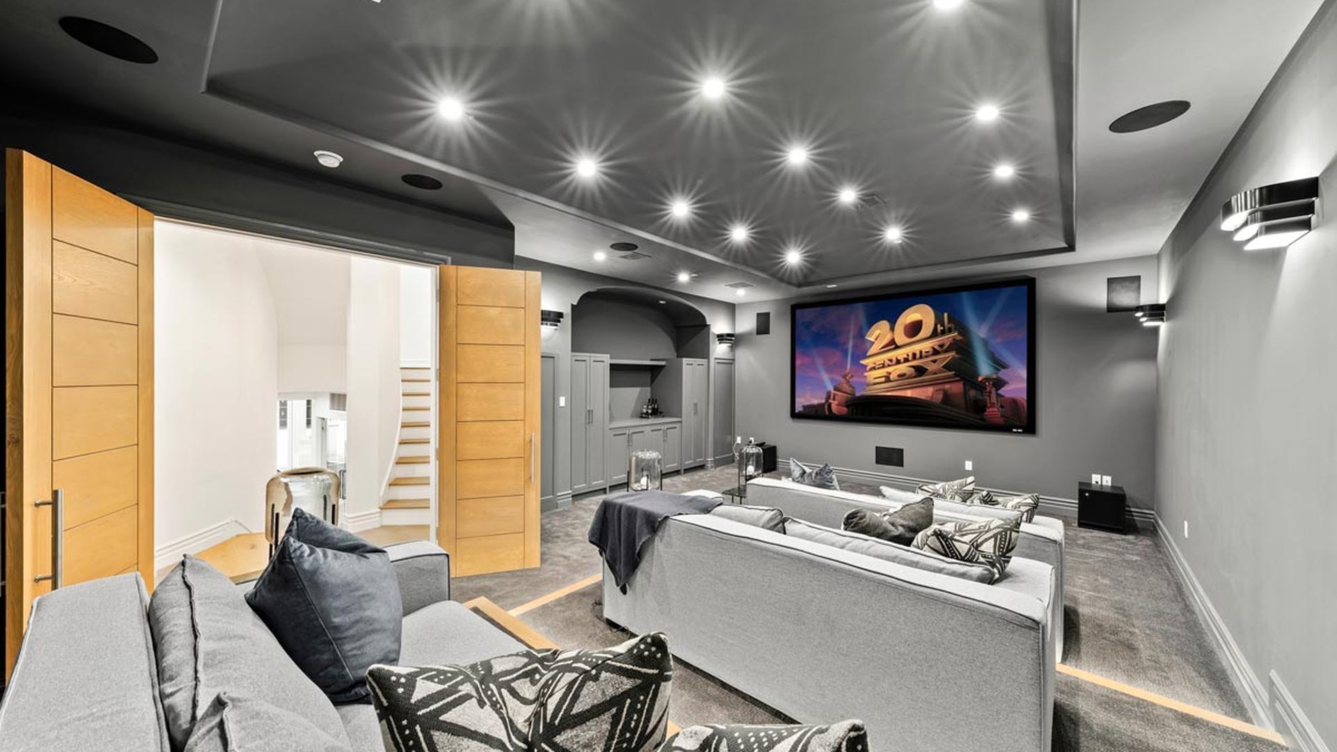 La sala de cine de la residencia
