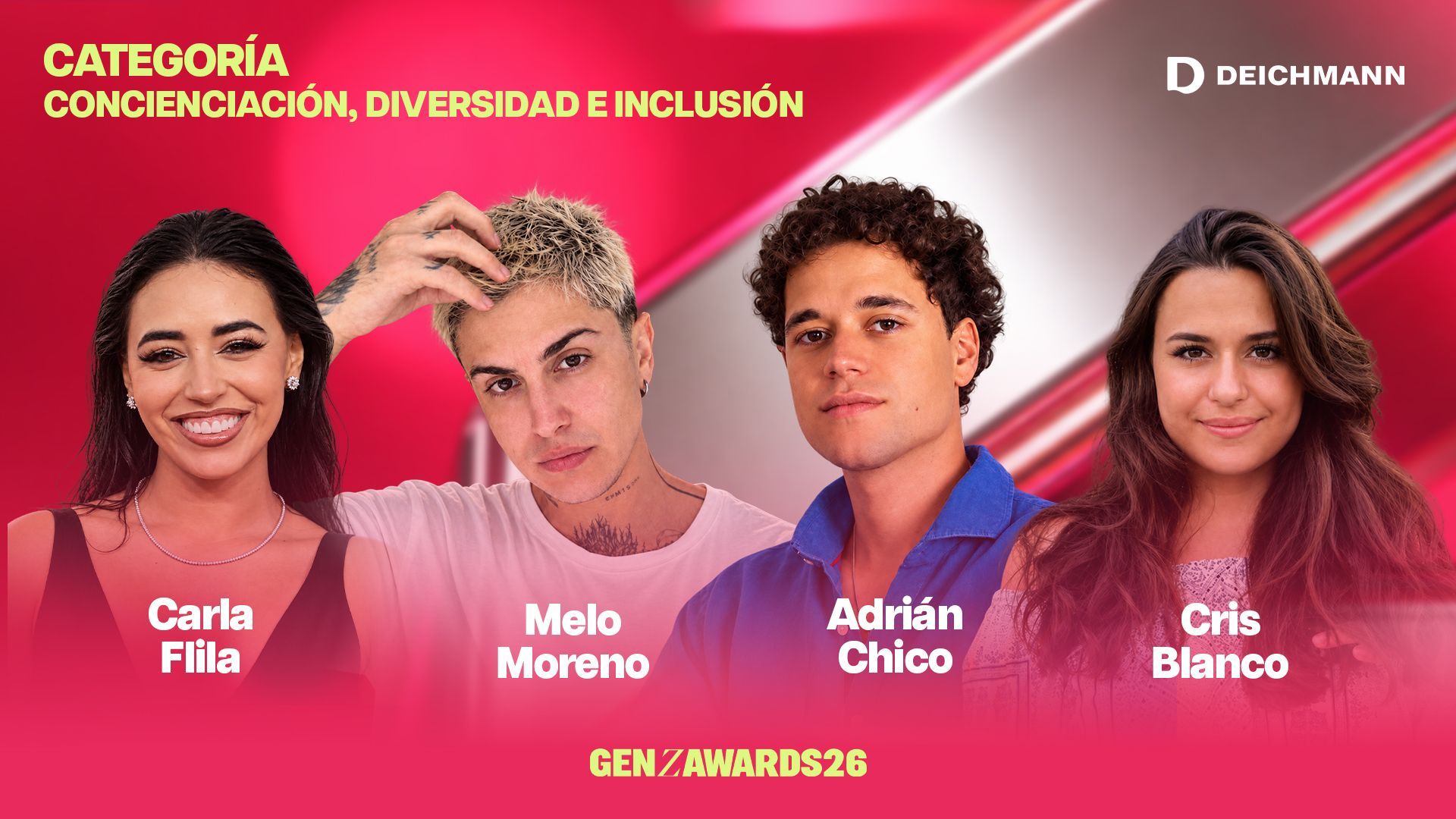 Los nominados en la categoría ‘Concienciación, Diversidad e Inclusión by Deichmann’ Los nominados en la categoría ‘Concienciación, Diversidad e Inclusión by Deichmann’