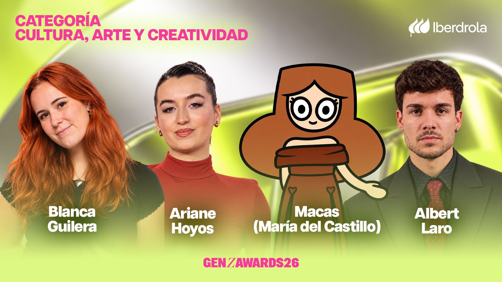 Los nominados en la categoría ‘Cultura, Arte y Creatividad by Iberdrola’
