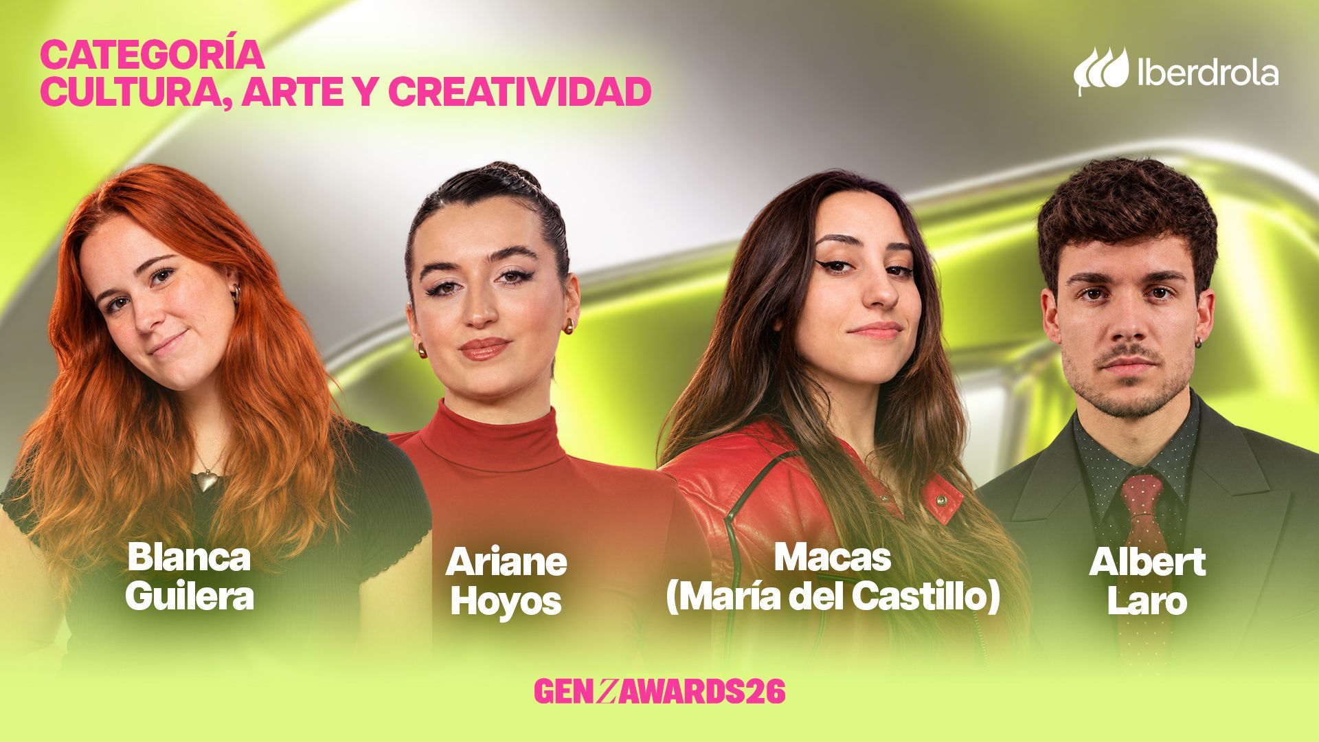 Los nominados en la categoría ‘Cultura, Arte y Creatividad by Iberdrola’ Los nominados en la categoría ‘Cultura, Arte y Creatividad by Iberdrola’