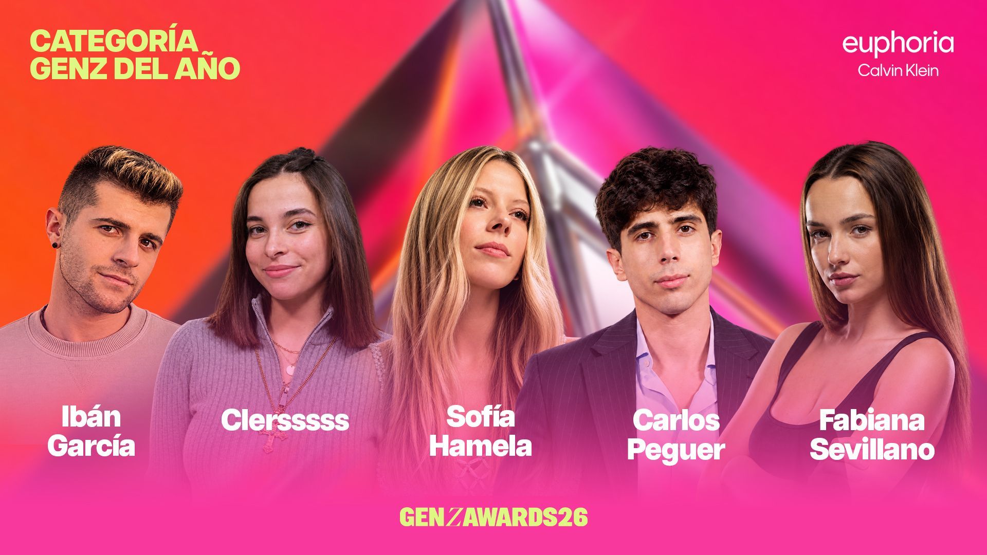 Los nominados en la categoría ‘GenZ del Año by euphoria by Calvin Klein’ Los nominados en la categoría ‘GenZ del Año by euphoria by Calvin Klein’
