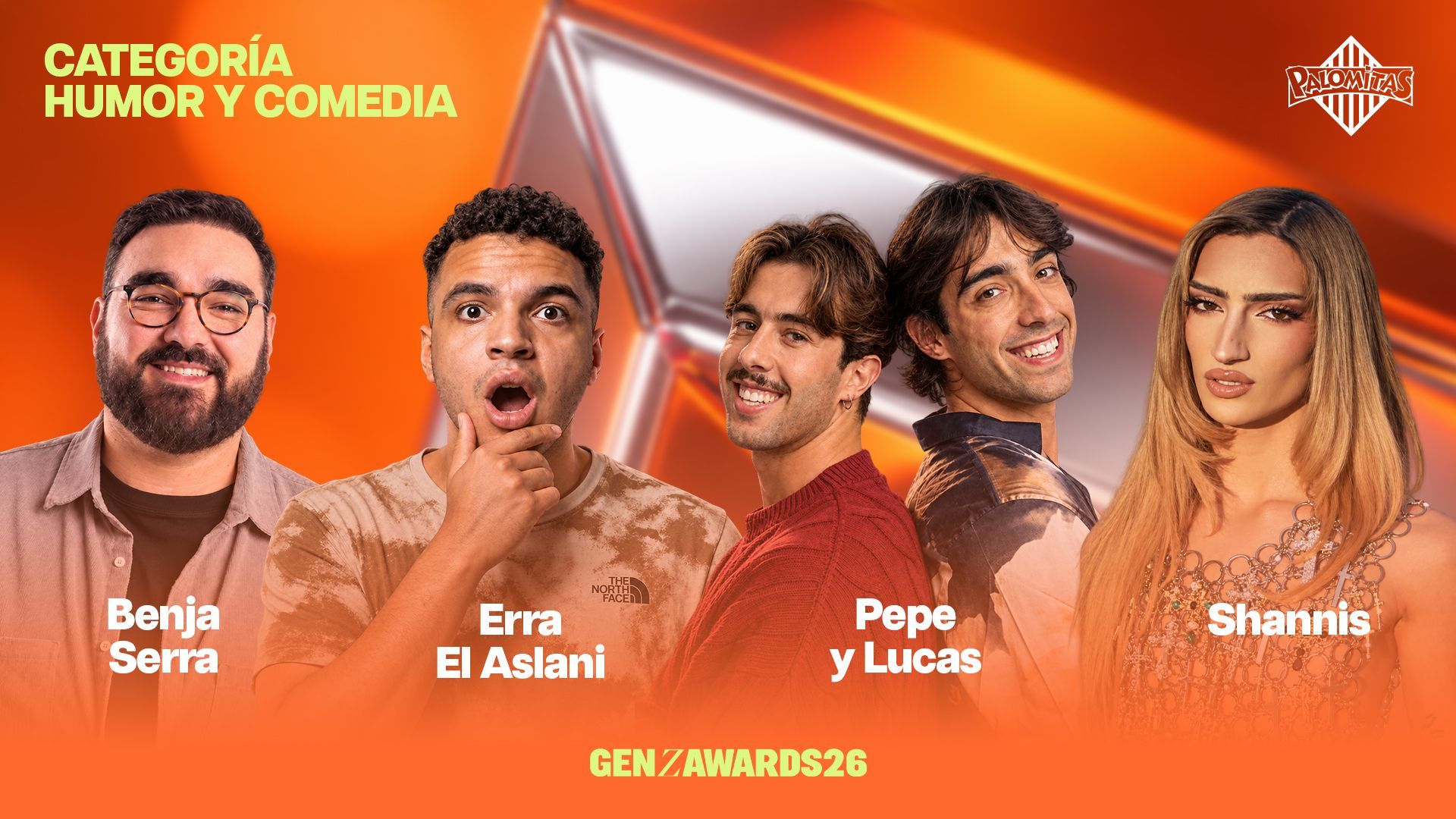Los nominados en la categoría ‘Humor y Comedia by Palomitas Risi’