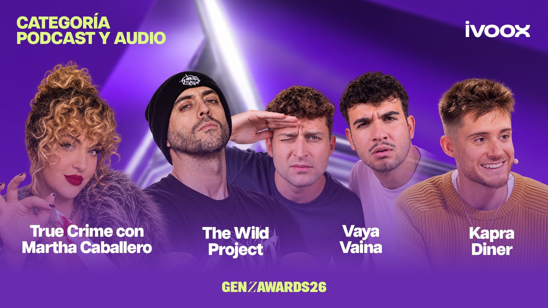 Los nominados en la categoría ‘Podcast y Audio by iVoox’ Los nominados en la categoría ‘Podcast y Audio by iVoox’