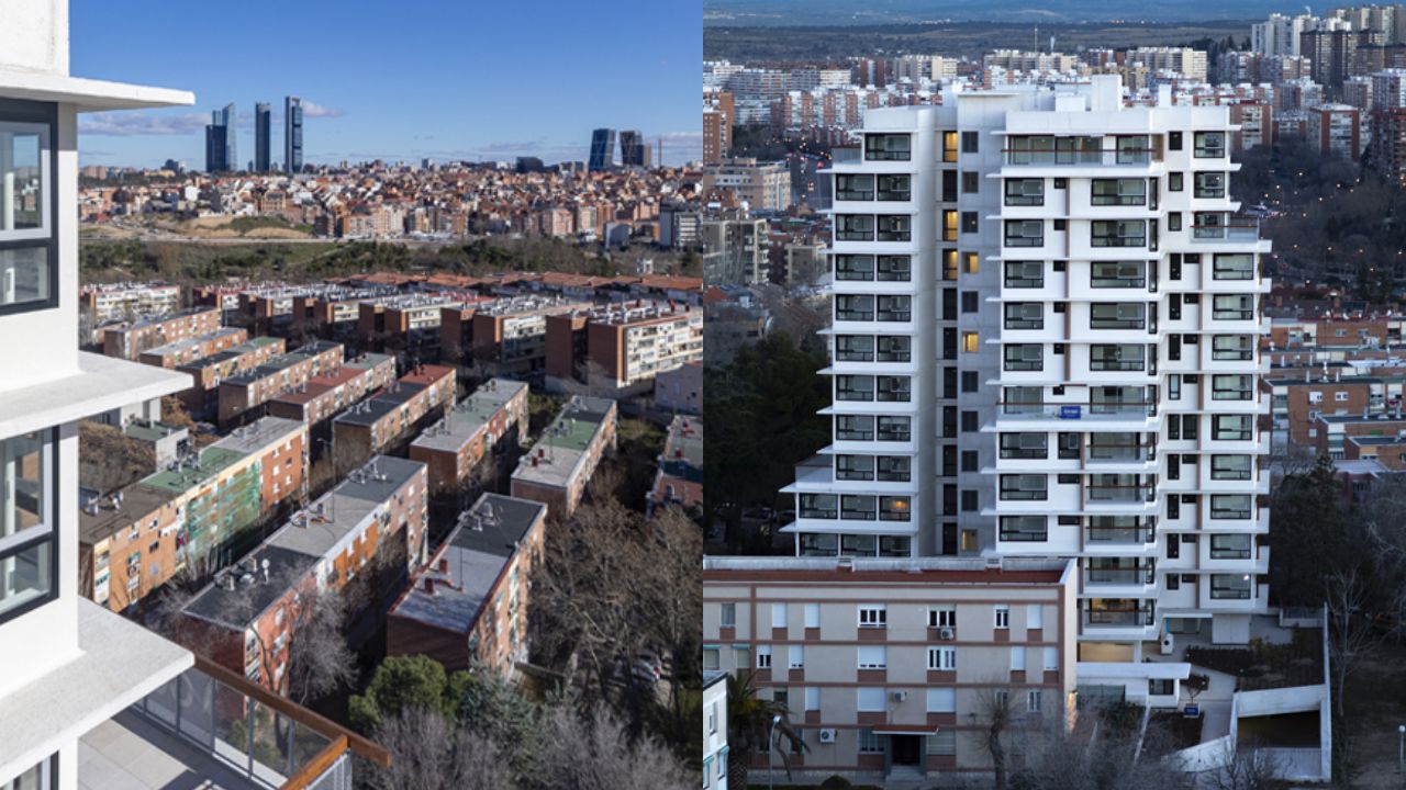 Vista general del edificio Torre Flor en Dehesa de la Villa