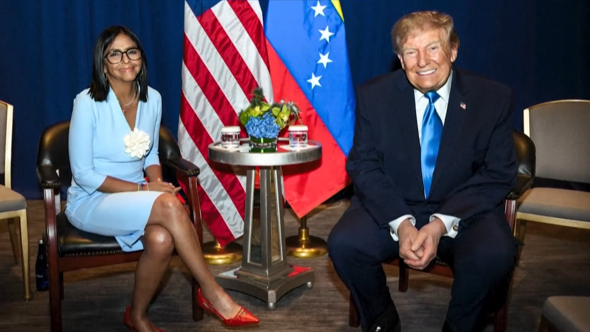 Donald Trump y Delcy Rodríguez presumen de complicidad en Nueva York Donald Trump y Delcy Rodríguez presumen de complicidad en Nueva York
