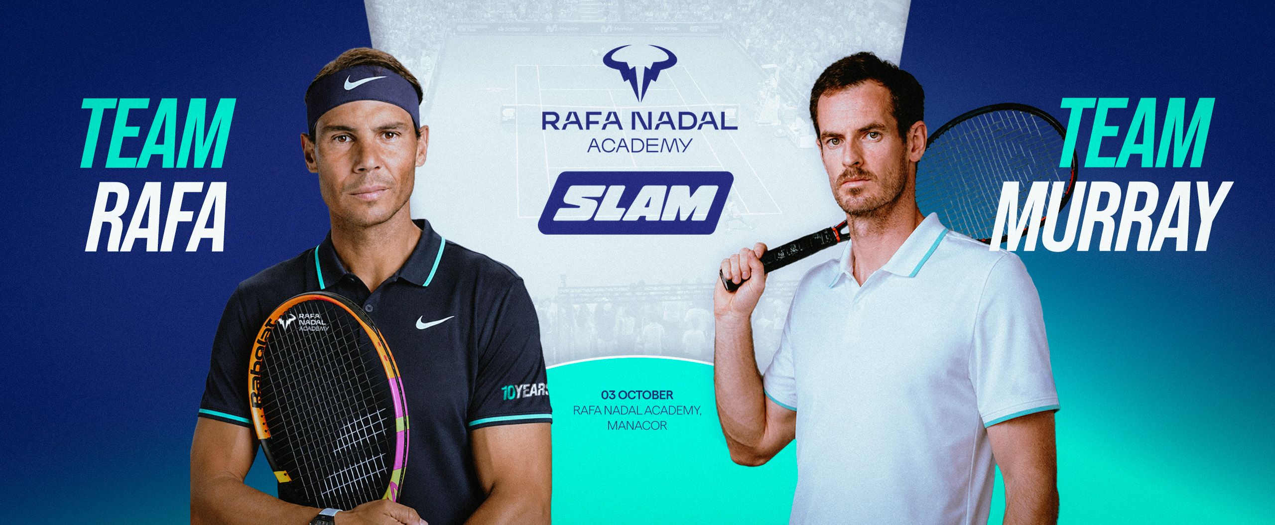 El partido de exhibición entre Rafa Nadal y Andy Murray