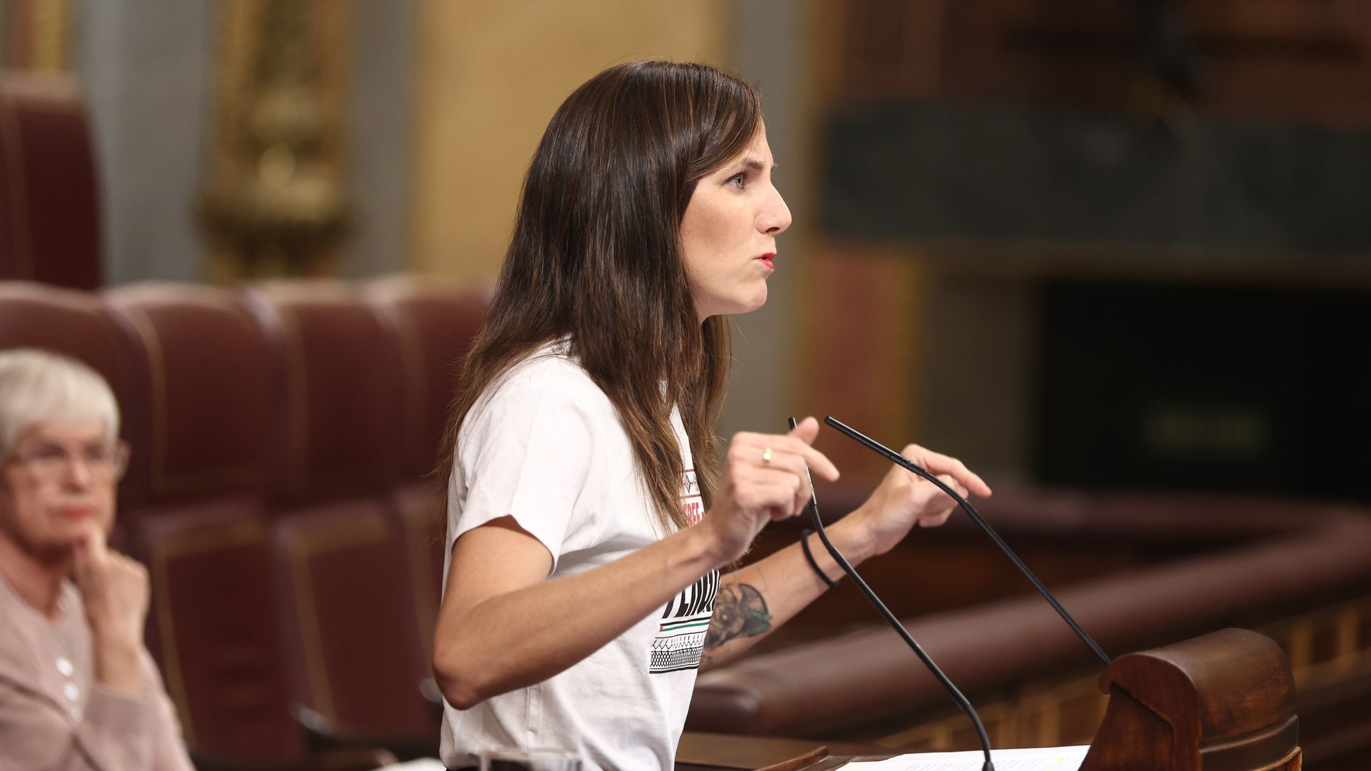 La secretaria general de Podemos, Ione Belarra, interviene durante una sesión plenaria en el Congreso de los Diputados La secretaria general de Podemos, Ione Belarra, interviene durante una sesión plenaria en el Congreso de los Diputados