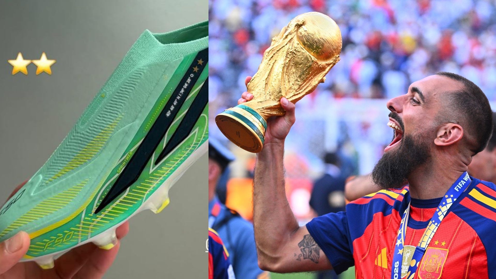 Las nuevas botas de Borja Iglesias tras ser campeón del mundo Las nuevas botas de Borja Iglesias tras ser campeón del mundo