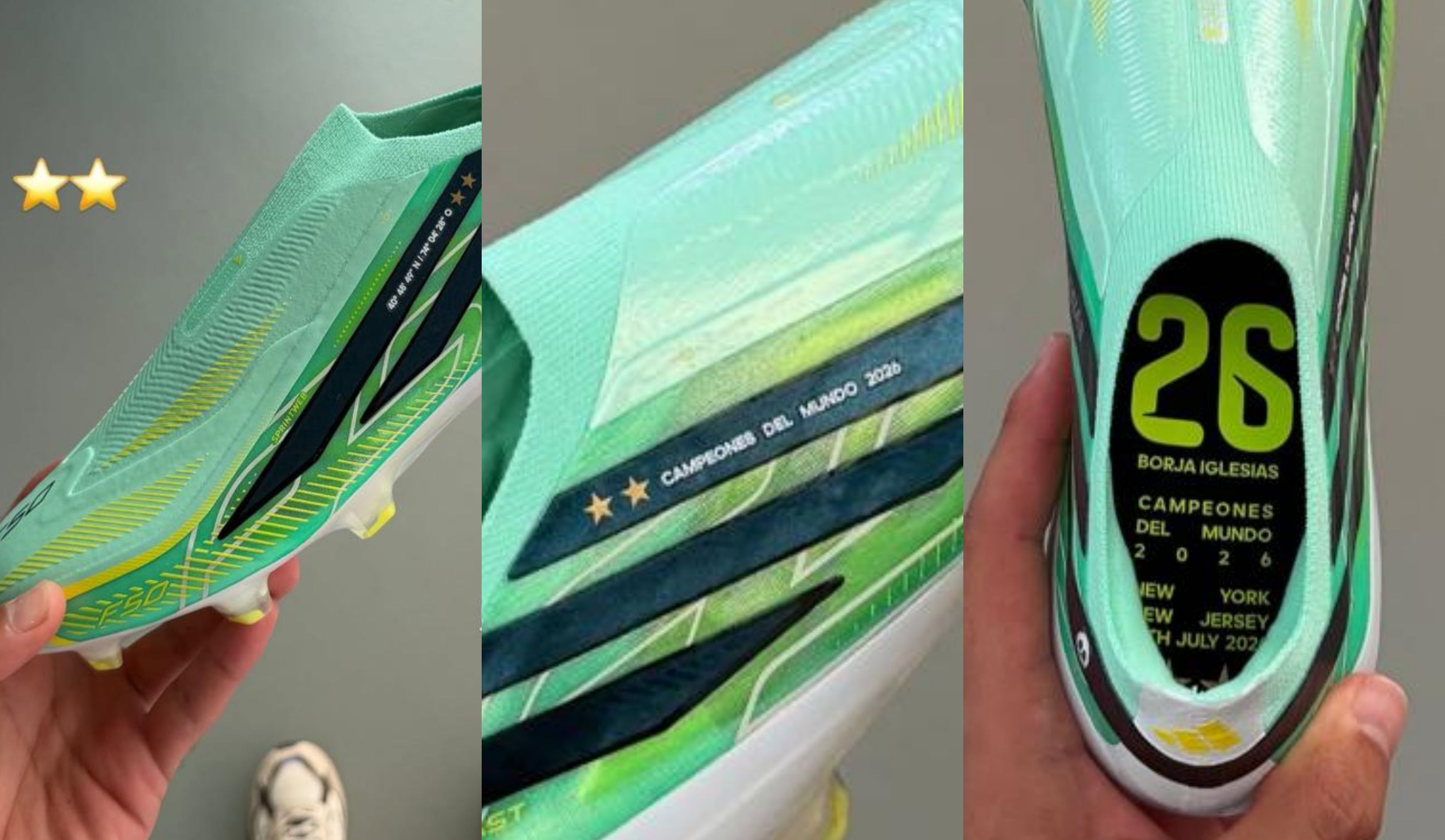 Las nuevas botas de Borja Iglesias tras ser campeón del mundo