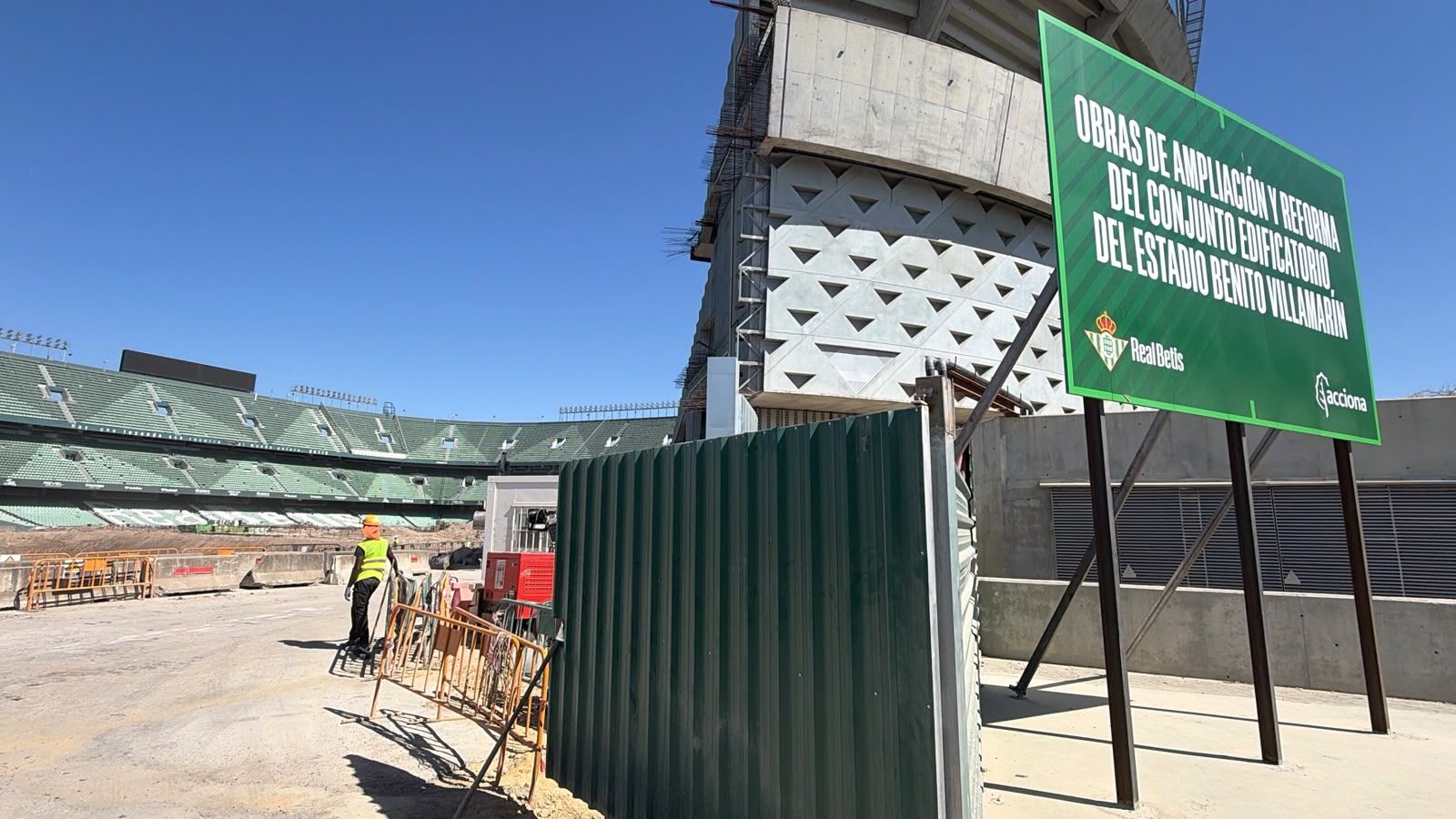 Las obras del estadio Benito Villamarín a 23 de septiembre de 2026