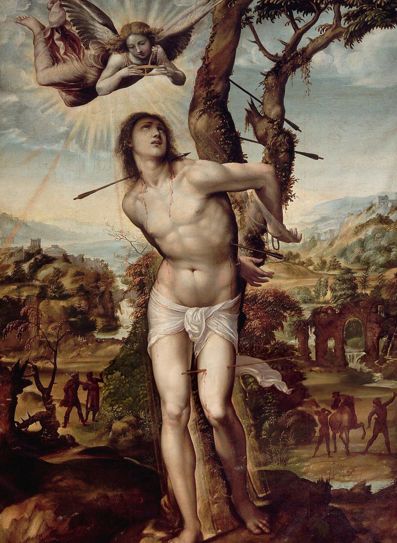 'El martirio de San Sebastián', óleo sobre lienzo, 1525