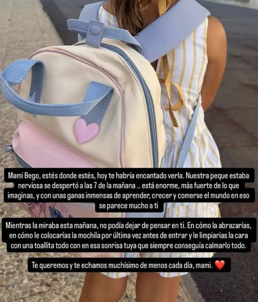 La hija de dj Nando ha comenzado el colegio