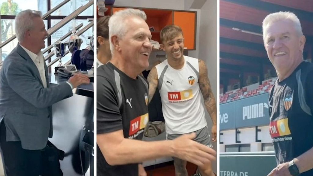 Las primeras horas de Aguirre en Paterna y su primer entrenamiento en el Valencia