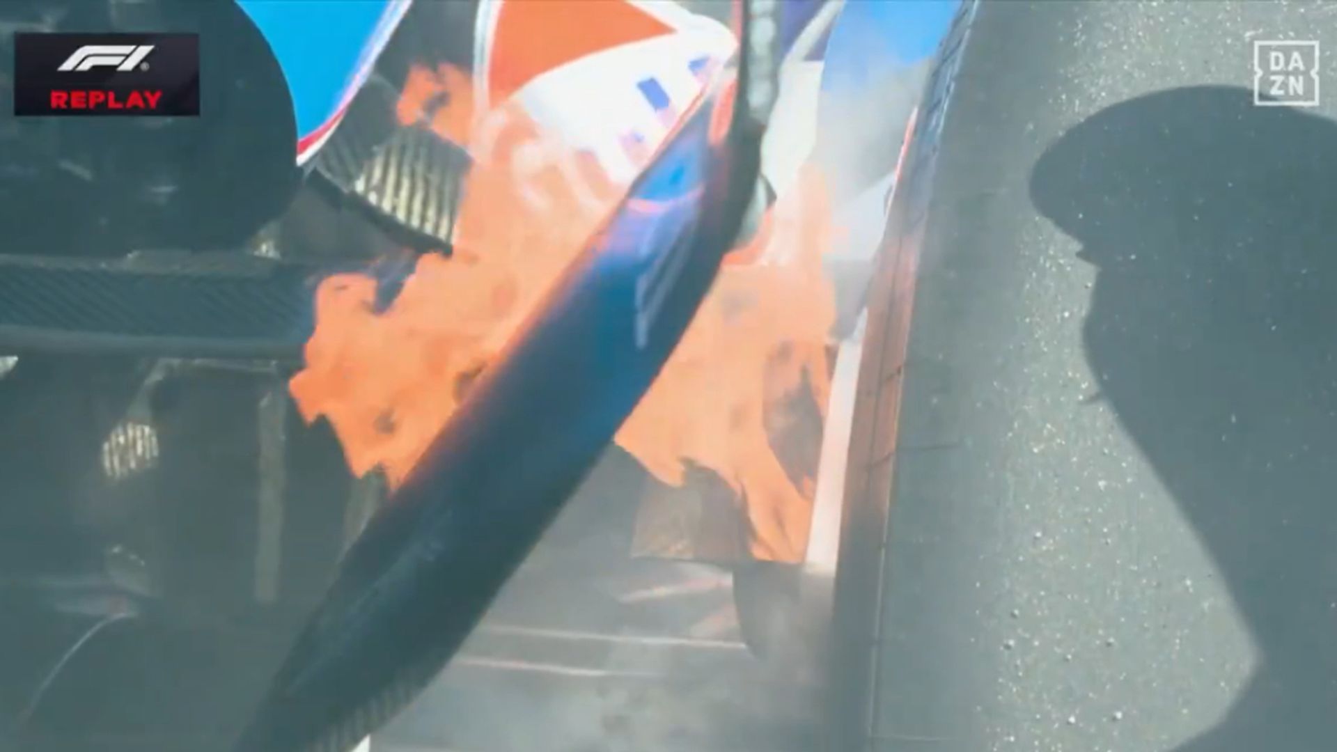 Los frenos en llamas del Williams de Carlos Sainz