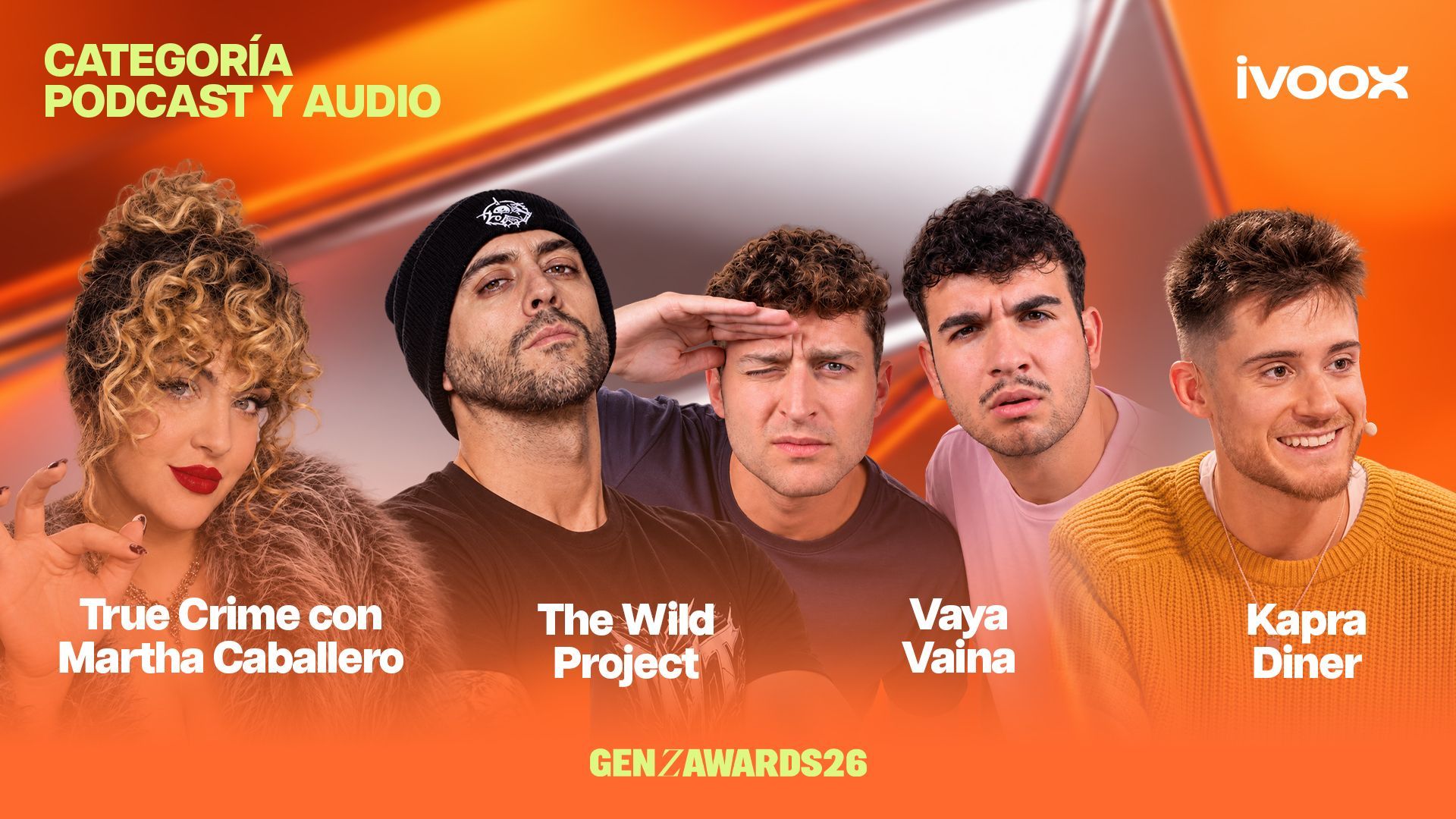 Los nominados en la categoría ‘Podcast y Audio by iVoox’