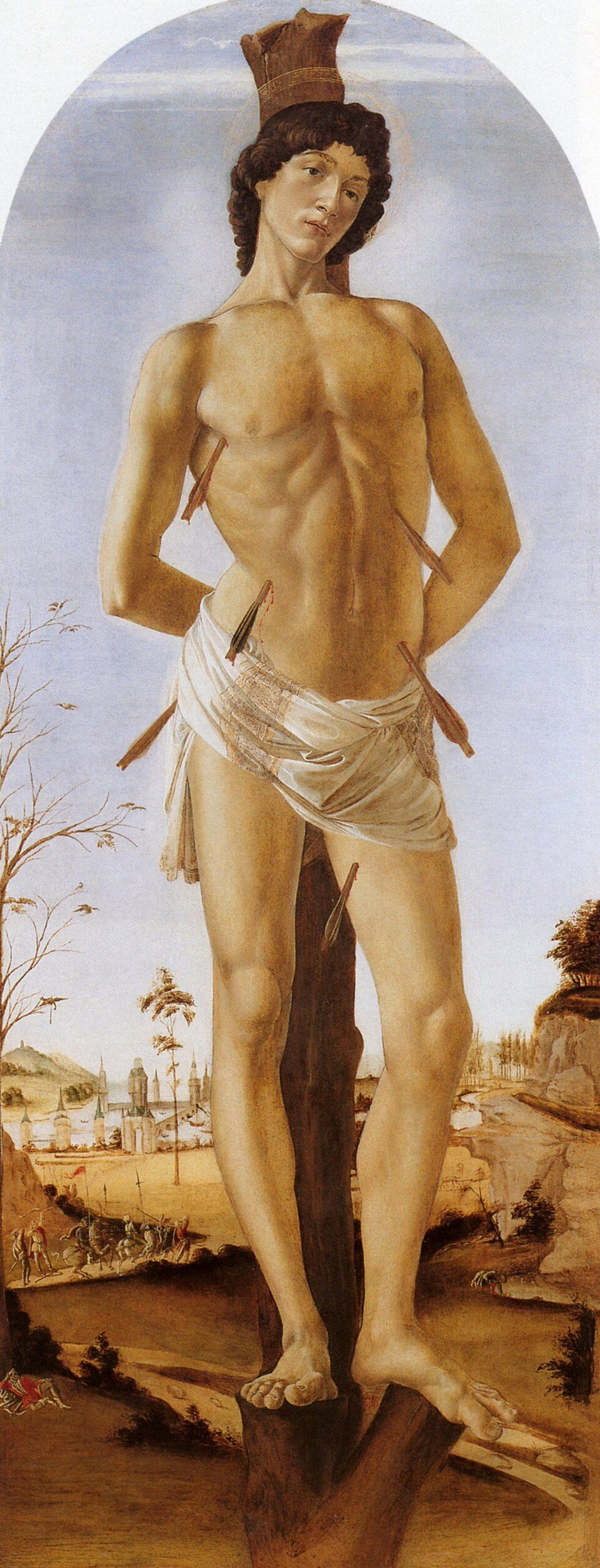 'San Sebastián', temple sobre madera, 1474