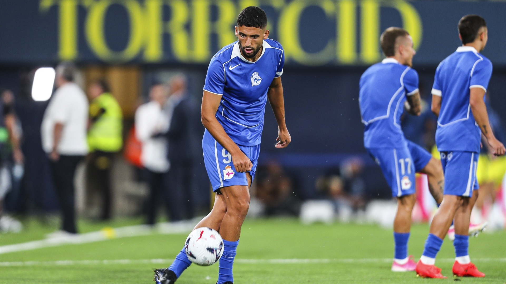 Zakaria Eddahchouri, en la previa del Villarreal-Deportivo Zakaria Eddahchouri, en la previa del Villarreal-Deportivo