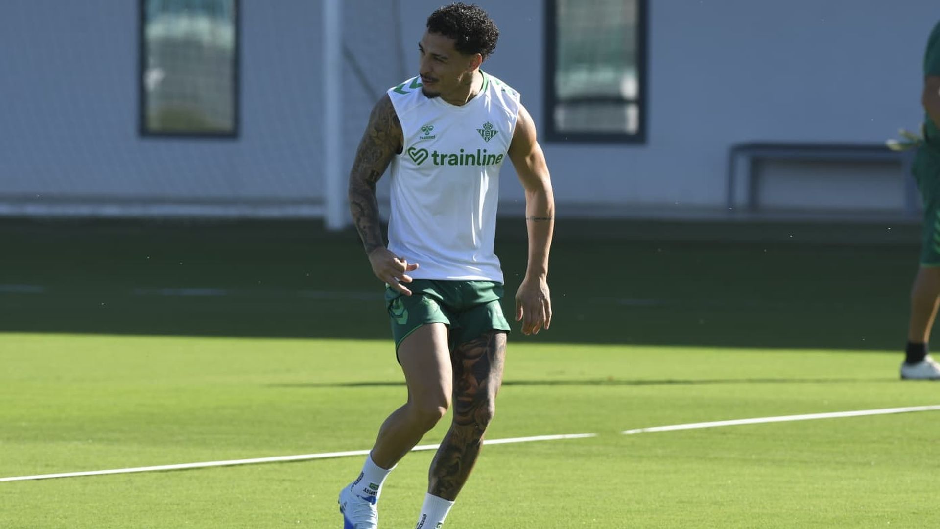 Antony, en el entrenamiento de este miércoles