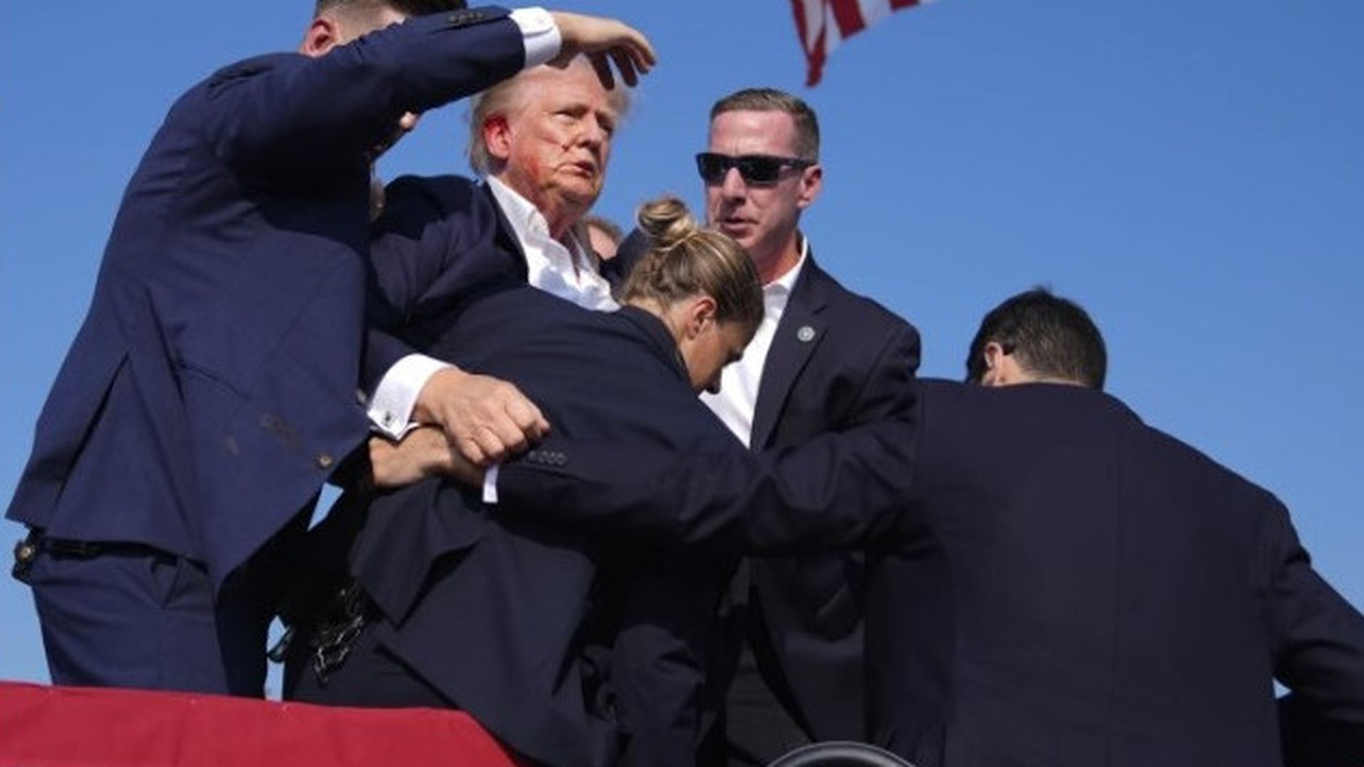 Momento del atentado contra Donald Trump en Butler, Pensilvania, EE. UU. Momento del atentado contra Donald Trump en Butler, Pensilvania, EE. UU.