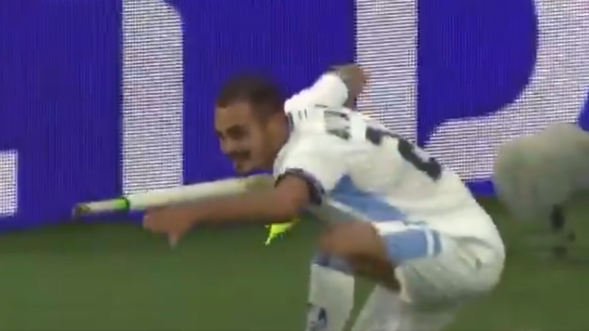 Saied Abu Farchi celebra su tanto ante Austria Saied Abu Farchi celebra su tanto ante Austria