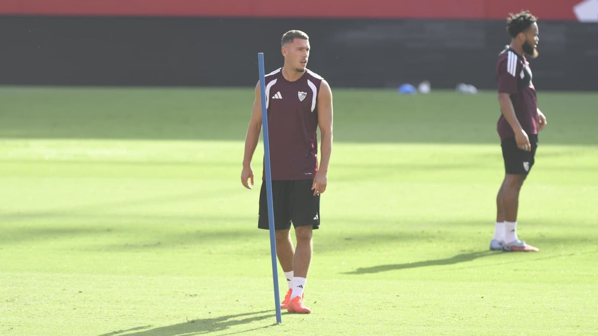 Stassin, en el entrenamiento de este jueves