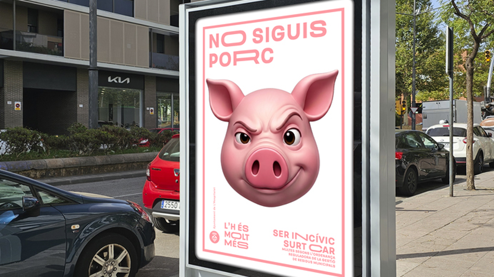 Uno de los carteles de la campaña de civismo para cuidar la ciudad Uno de los carteles de la campaña de civismo para cuidar la ciudad