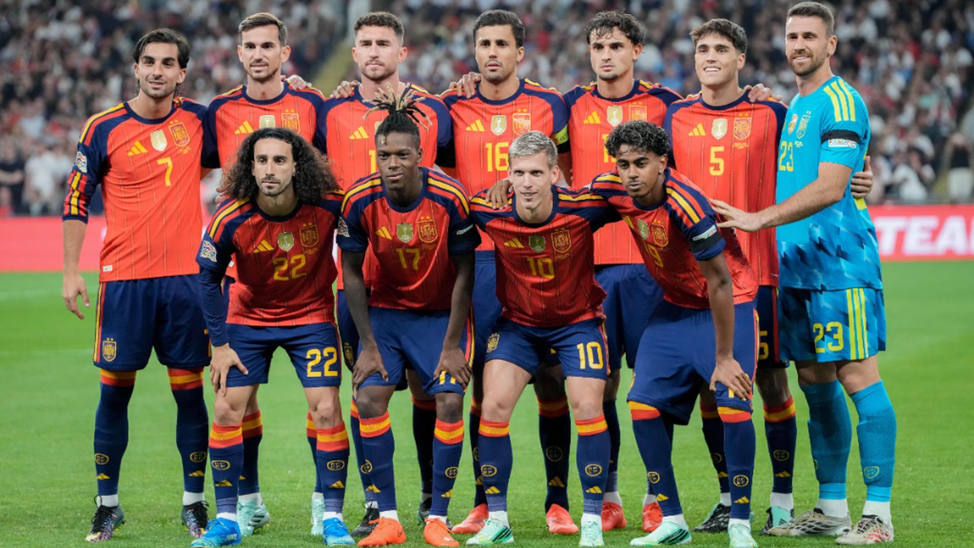El once de España ante Inglaterra