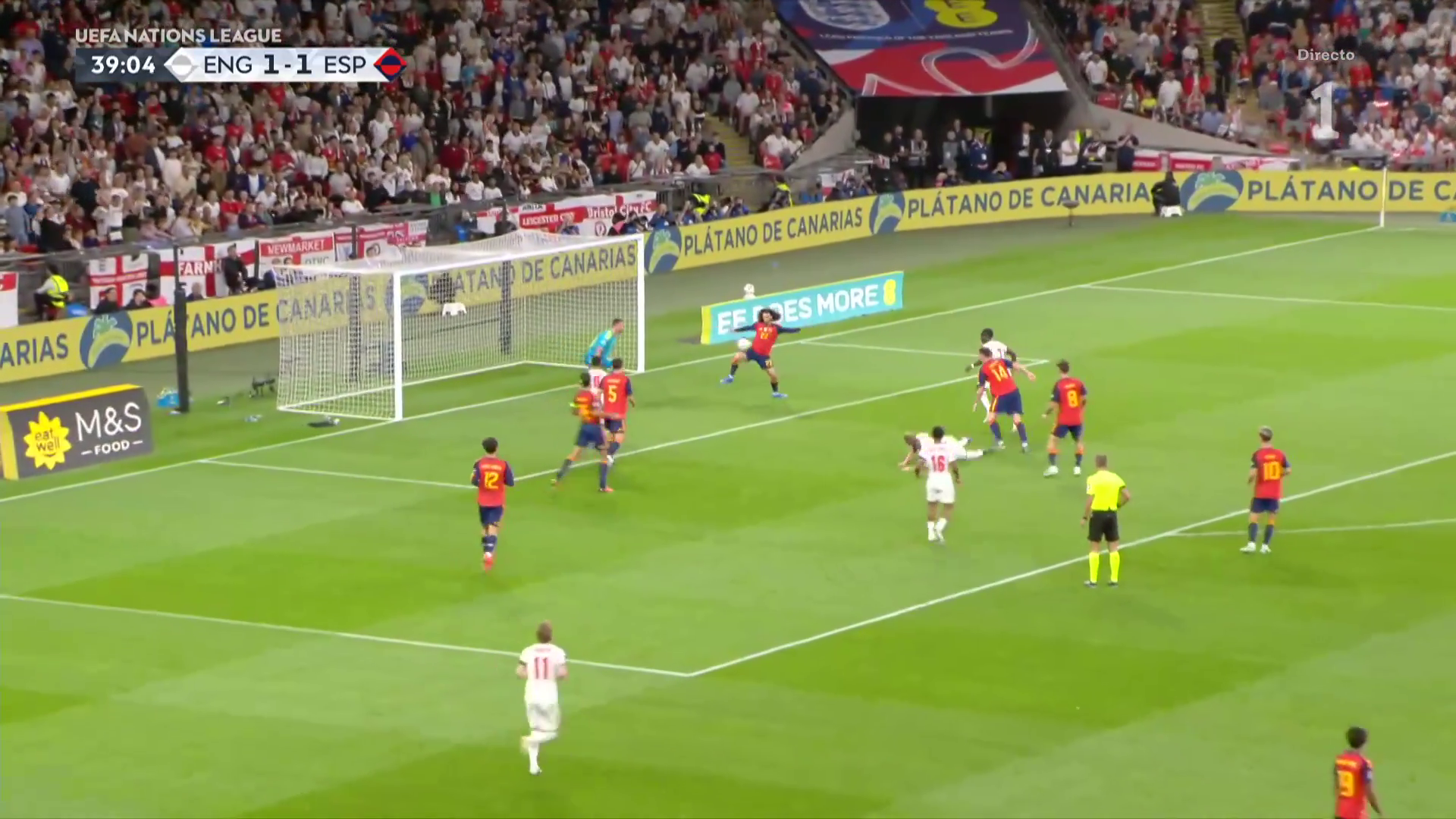 El segundo gol de Inglaterra ante España El segundo gol de Inglaterra ante España
