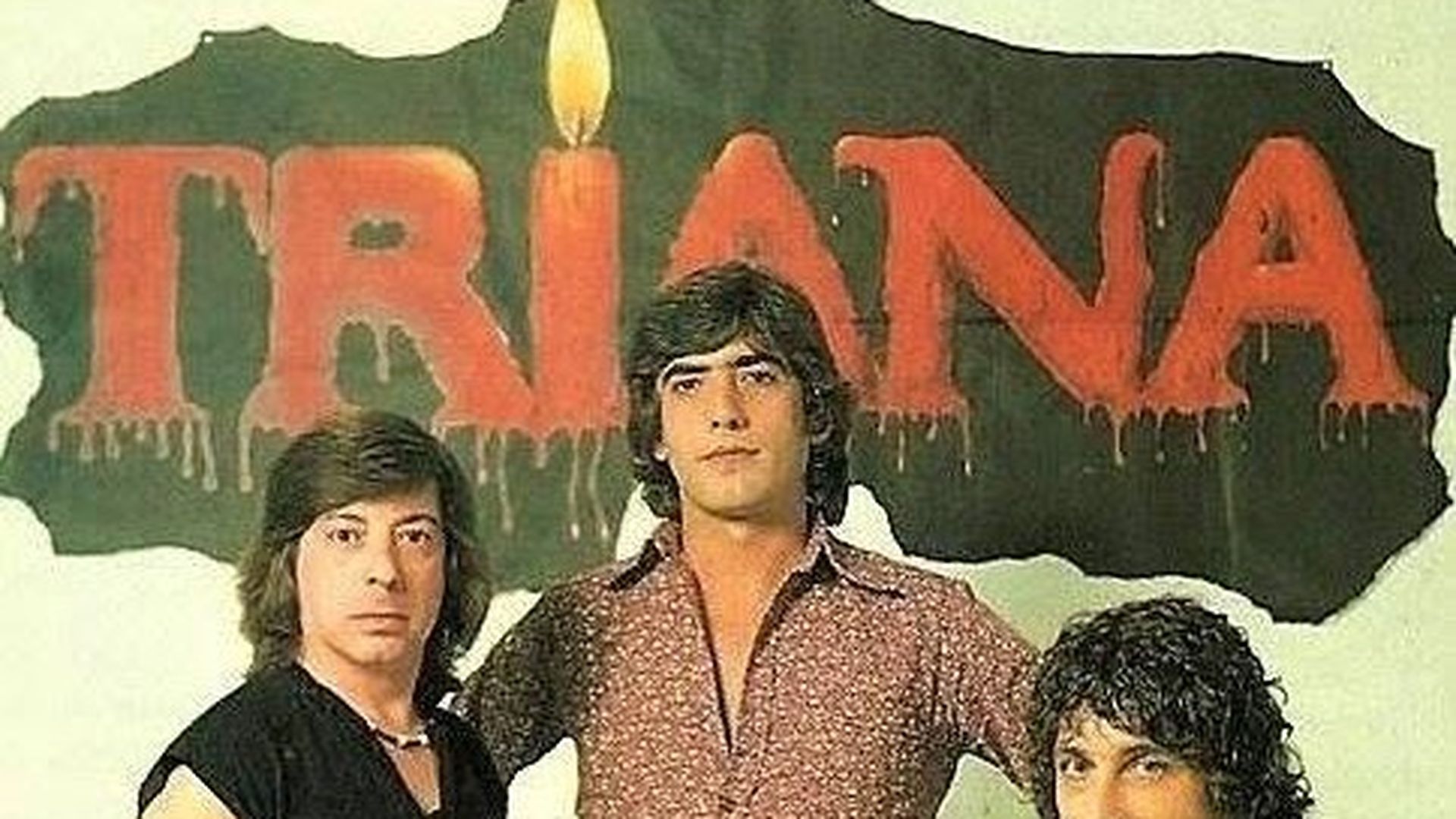 Los tres integrantes de la mítica banda de música rock Triana Los tres integrantes de la mítica banda de música rock Triana
