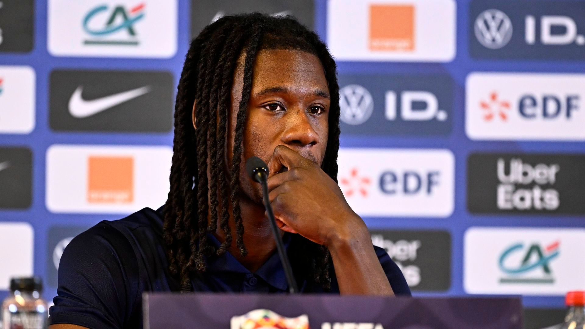 Eduardo Camavinga, en sala de prensa con Francia Eduardo Camavinga, en sala de prensa con Francia