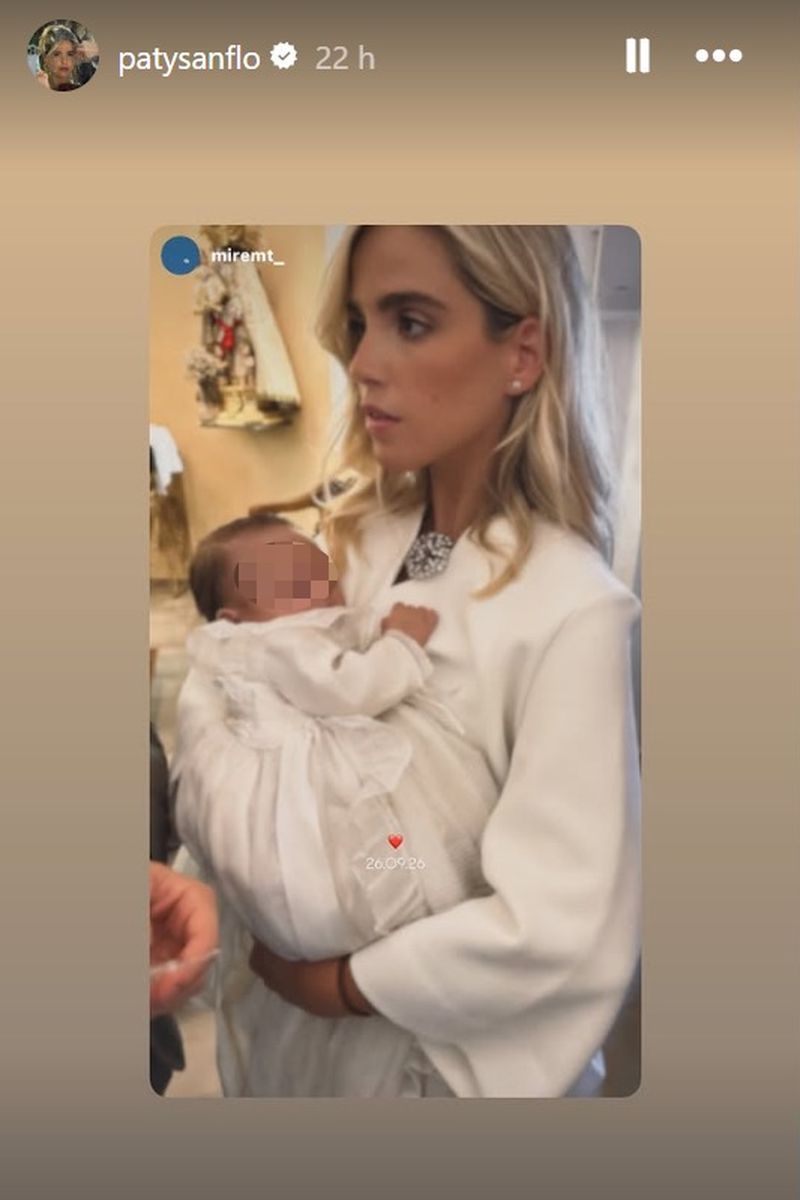 El look que ha escogido Paty Sánchez Flores para el bautizo de su bebé
