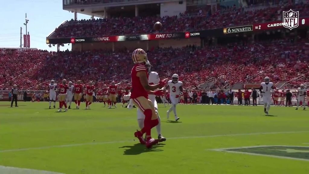 El touchdown de Evans para los 49ers a pase de Brock Purdy