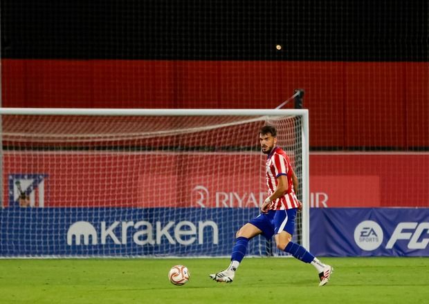 Aleksa Puric, en un partido con el filial del Atlético de Madrid